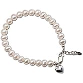 Cherished Moments .925 Sterling Silver Mom and Me Cultured Pearl Matching Bracelet for Mom and Daughter "Forever in My Heart" Sold as a Set or individually