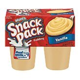 Hunt's, Snack Pack, Pudding, Vanilla, 4 - 3.25oz Cups, 13oz Package (Pack of 6)