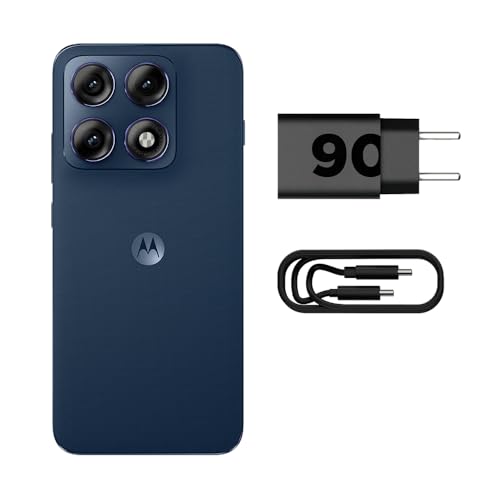 Smartphone Motorola Edge 70 PRO 5G - 256GB 24GB (12GB RAM+12GB Ram Boost), 4 câmeras de 50MP, Tela 1.5K extreme AMOLED 144Hz, Bateria 6500 mAh, IP68/IP69 - Azul Escuro