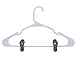 Tinfol 24pc Grey Plastic Hanger Clips, Strong Pinch Grip Finger Clips for Plastic Clothes Hangers, Multi-Purpose Hanger Clips