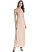 KIRA Women's Adjustable Spaghetti Straps Long Cami Slip Dress (Small, Nude)