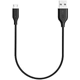 Anker Powerline Micro USB (1ft) - Durable Charging Cable, with Bulletproof Aramid Fiber and 5000+ Bend Lifespan for Samsung, Nexus, LG, Motorola, Android Smartphones and More (Black)