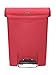 Rubbermaid Commercial Products Streamline Slim Step-On Plastic Trash Can, 8 Gallon, Red, Hands-Free Garbage Can for Medical Waste in Hospitals/Lab/Emergency/Patient Rooms