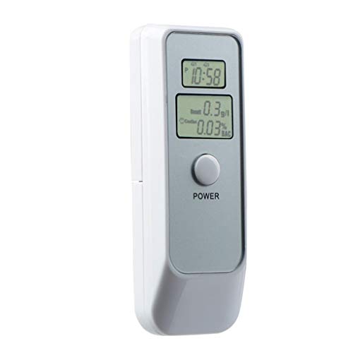 Four Portable Dual Screen Alcohol Breath Tester Breathalyzer Blowing Analyzer Detector LCD Display White