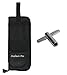 YMC DSB10-BK 10mm Foam Drum Stick Bag Holder Mallet Bag Drumstick Bag with A Drum Key -Black