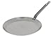 de Buyer MINERAL B Carbon Steel Crepe & Tortilla Pan - 9.5” - Ideal for Making & Reheating Crepes, Tortillas & Pancakes - Naturally Nonstick - Made in France
