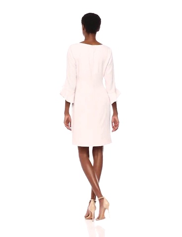 karl lagerfeld paris tulip bell sleeve crepe dress
