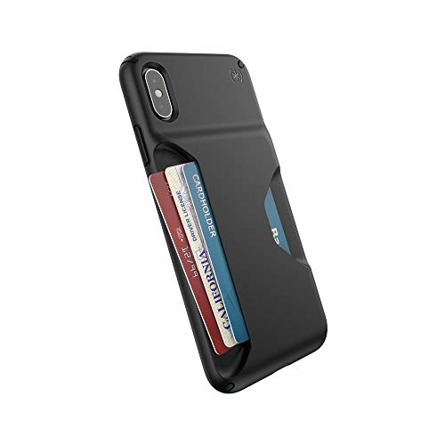 Speck Products Presidio Wallet iPhone Xs Max Case, Black/Black