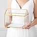 Cathy's Concepts Terrarium Gift Card Holder - Gold, Glass & Brass Construction, Perfect for Wedding Receptions, Graduations & More