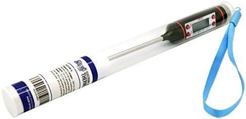 Digital Meat Thermometer, Instant Read - Electronic Digital Display Probe for Meat, Kitchen Food & Grilling BBQ Meat - E-Book Cooking Tips - Use to Make Candy or Chocolate - By Sined