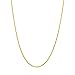 14kt Yellow Gold Plated Sterling Silver 1.1mm Diamond-Cut Rope Chain Necklace Solid Italian Nickel-Free, 14-36 Inch