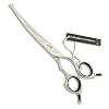 HASHIMOTO Curved Scissors for Dog Grooming,Dog Straight Scissors,Dog Blending Shears,Chunker Scissors