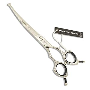 HASHIMOTO Curved Scissors for Dog Grooming,Dog Straight Scissors,Dog Blending Shears,Chunker Scissors