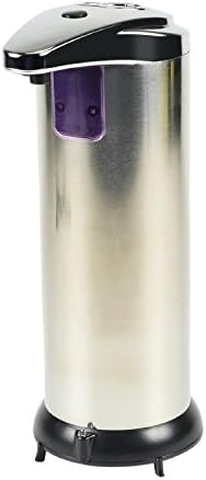 ETvalley Automatic Kitchen Hand Sensor Pump Sanitizer - Touchless Stainless Steel for Bathroom Shower Restroom -Chrome 250ml (8oz)
