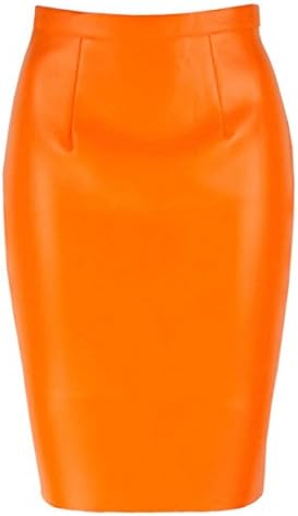 Get The Looks Bright Color Leather Look Bodycon Skirt