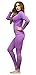 Women's Ultra Soft Thermal Underwear Long Johns Set with Fleece Lined (Large, Purple)