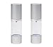 2PCS 30ml Airless Pump Bottles-Upscale Empty Refillable Bayonet Cream Lotion Toner Cosmetic Toiletries Liquid Storage Containers Jar Pots(Silver)