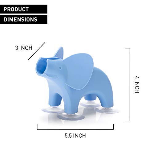 PELEG DESIGN Trunky Dory Elephant Shower Head Holder for Kids with