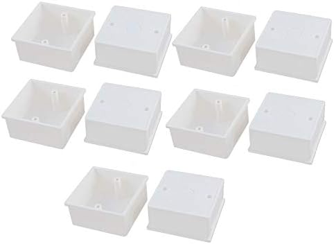 GOP Store 10Pcs/lot 86x86x40mm White PVC Single Gang Wiring Mount Back Box for Wall Socket Switch Surface Type