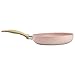 Country Kitchen 9.5” Nonstick Aluminum Frying Pan with Soft Touch Silicone Handle – Marble Pink