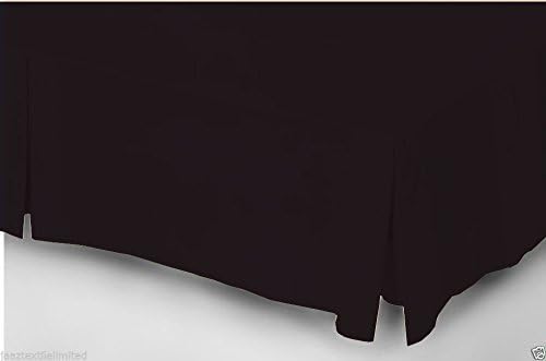 PolyCotton SUPER KING Platform Base Valence sheets,BLACK,Percale Quality,Drop 40 cm, All Sizes and Colours by AMTEXfor