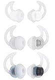 JNSA Replacement Ear Tips Covers Gels Buds Tips for Bose SoundTrue \ Bose SoundSport in-Ear Headphones,SML 3 Size 3 Pairs, Tips for Bose,White