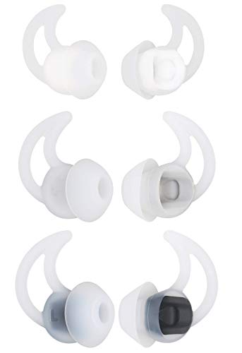 JNSA Replacement Ear Tips Covers Gels Buds Tips for Bose SoundTrue \ Bose SoundSport in-Ear Headphones,SML 3 Size 3 Pairs, Tips for Bose,White