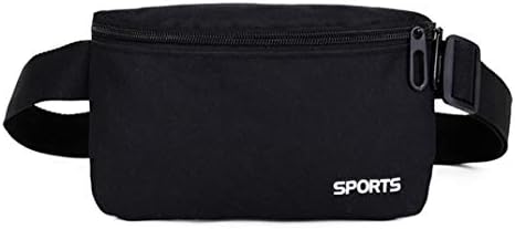 Sport Neutral Pure Color Oxford Cloth Waist Pack,Outsta Fashion Messenger Bag Shoulder Bag Chest Bag Pouch Zipper Fanny Classic Daypack Travel (Black)