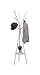 Coat Rack Hat Stand Free Standing Display Hall Tree Metal Hat Hanger Garment Storage Holder with 9 Hooks for Clothes Hats and Scarves in Black,17.72