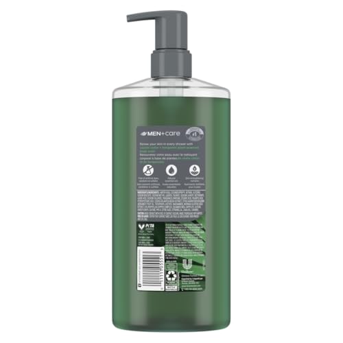 DOVE MEN + CARE BODY WASH COASTAL CEDAR & BERGAMOT PLANT-BASED MOISTURIZING BODY WASH FOR MEN, 26OZ