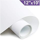 Heat Transfer Vinyl HTV for T-Shirts 12 Inches by 10 Feet Rolls (White)