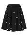 Romwe Women's Stretchy High Waist A-Line Flared Swing Mini Skater Skirt