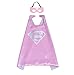 WT&C Superhero Dress Up Costumes Satin Capes with Masks For Girls (Set of 4)