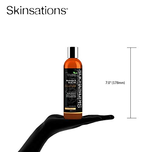 Skinsations Natural Massage & Body Oil Unscented 8oz Relaxing