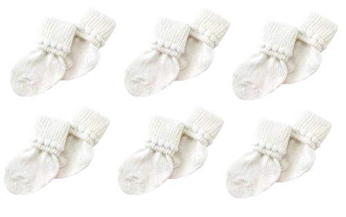 Nurses Choice 6 Pack Cotton Unisex Baby Socks (3-6 Months)