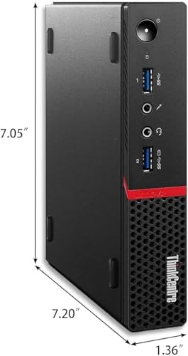 Lenovo ThinkCentre M700 Mini Desktop PC, Intel Core i5-6500, 8GB RAM, 256GB SSD, US Keyboard, WiFi, Bluetooth, Windows 11 Pro (Renewed)