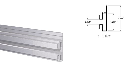 Orange Aluminum EZ Slat Wall Garage Storage Shelving System Screw-In Tracks 4' Length - 1/8" Panel (2 Count)
