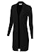 MAYSIX APPAREL Long Sleeve Long Line Knit Sweater Open Front Cardigan W/Pocket for Women (S-3XL)