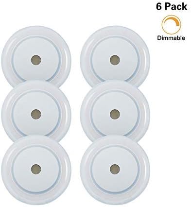 12V RV LED Touch Boat Ceiling Light - 3W Dimmer 2800K Soft White Memory Marine Lamp Annular Frosted Lens with Stepless Dimmable, Surface Mount, Hidden Fastener Design, Stainless Steel Screw, Pack of 6