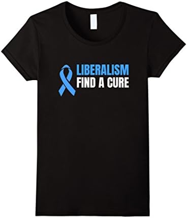 Womens Liberalism find a cure T-Shirt Medium Black