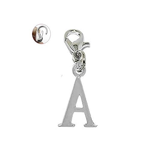 Sexy Sparkles Dangling Letters Clip on Pendant Charm for Bracelet or Necklace