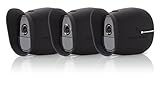 3 x Silicone Skins for Arlo Smart Security - 100% Wire-Free Cameras by Wasserstein (Arlo Pro, 3 x Black)