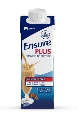 Ensure Plus Butter Pecan, 8 Ounce Recloseable Tetra Carton, Abbott 64909 - Case of 24