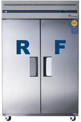 Two Door, 1/2 Door Refrigerator, 1/2 Door Freezer Dual Temperature Unit