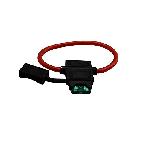 10 pack-In line fuse holder 12AWG cable with 10pcs of 30A Standard Spade fuses ideal for car truck maintenance!
