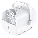 1byone Automatic Bubble Blower Machine for Kids with 2 Speed Level, Operated by Plug in or Battery