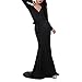Riveroy Women's Mermaid V-Neck Long Sleeve Party Maxi Dress With Belt