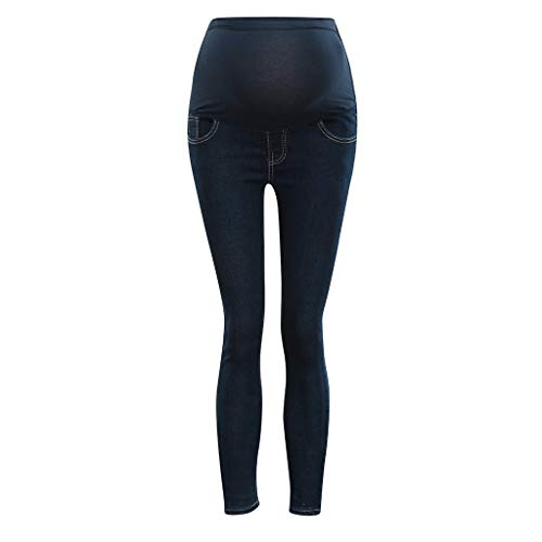 Dsood High Waisted Pants Set for Women,Pregnant Woman Solid Jeans Maternity Pants Trousers Nursing Prop Belly Legging,Petite - Thumbnail 2