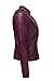 Luna Flower Women's Pu Quilted Moto Biker Faux Leather Jackets