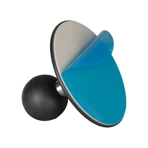 FANAUE Flex Adhesive Ball Base Compatible with Garmin GPS Bracket and 17mm Double Socket Arm, 17mm Ball Head Adapter for Motorcycle Bike Phone Holder, Suction Cup Base for Mounting on Car Dashboards.